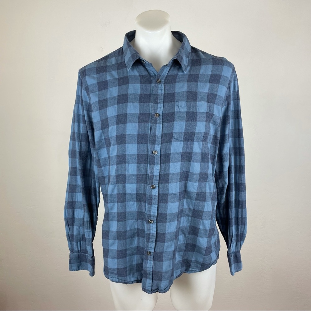 Marine Layer Blue Plaid Button-Down Shirt